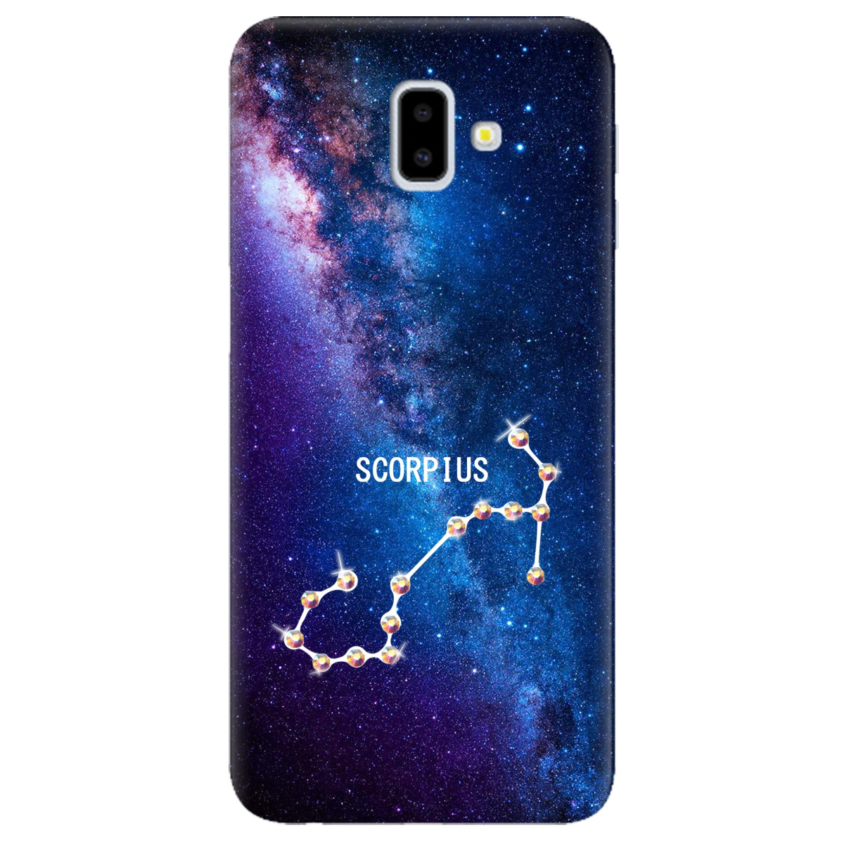 Чехол для Samsung Galaxy J6 Plus 2018 Scorpius (Скорпион) со стразами - фото 1