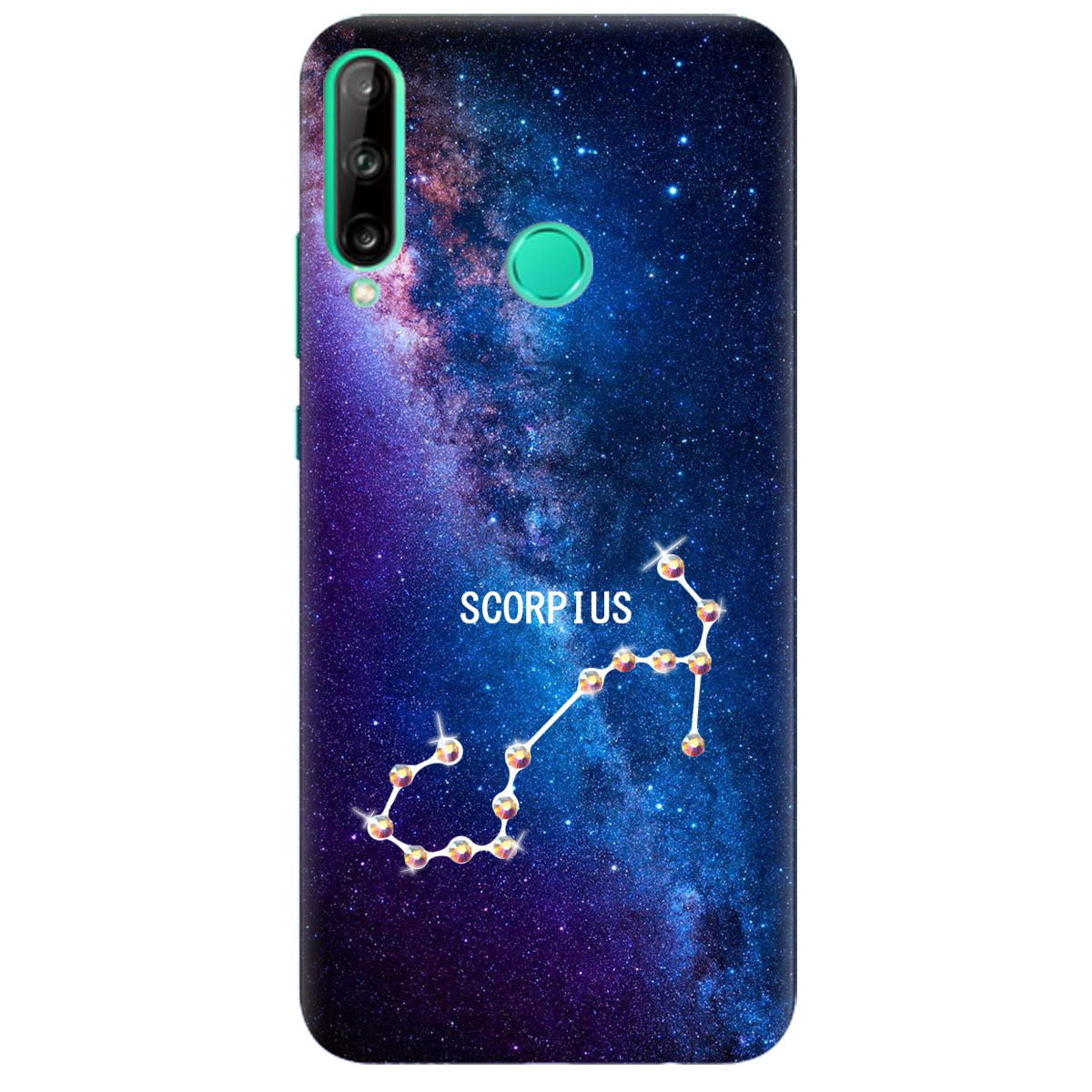 Чехол для Huawei P40 Lite e Scorpius (Скорпион) со стразами - фото 1