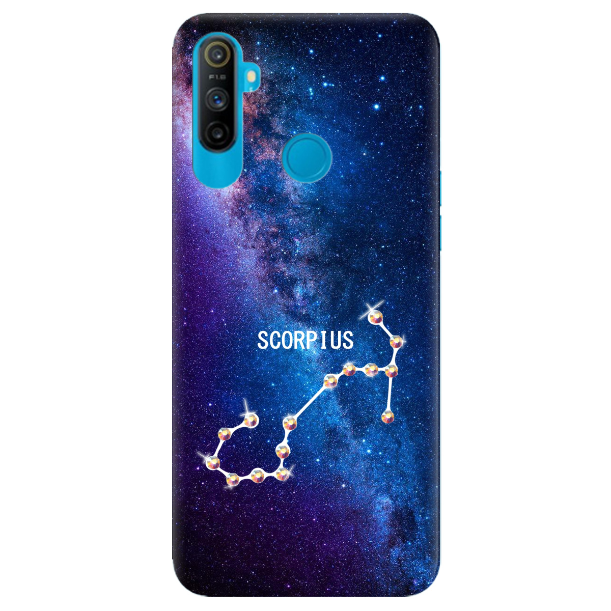 Чехол для Realme С3 Scorpius (Скорпион) со стразами - фото 1