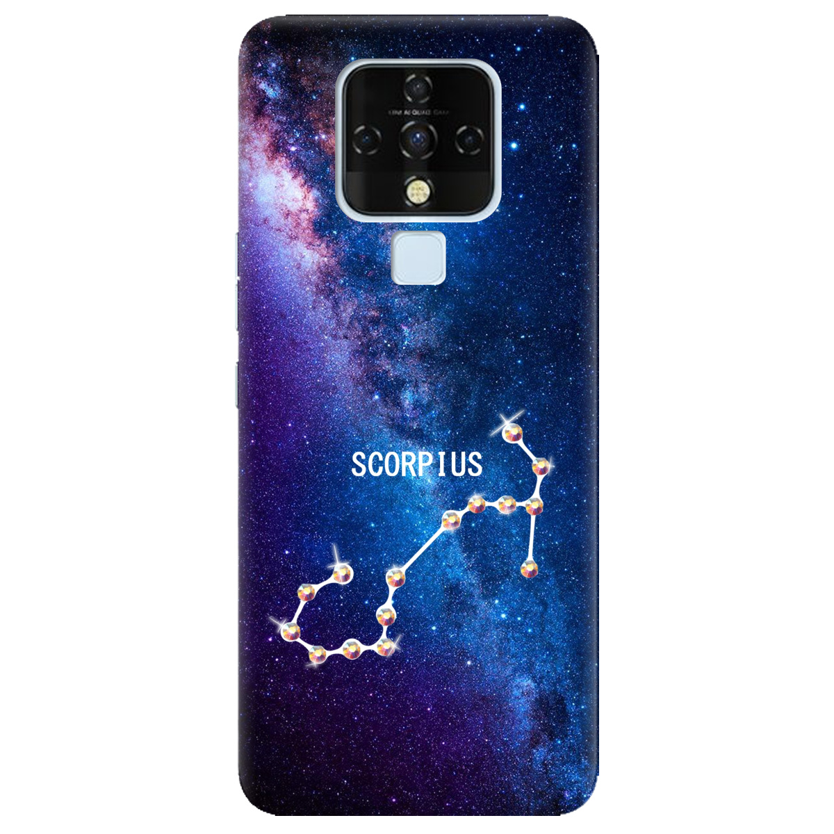 Чехол для Tecno Camon 16 SE Scorpius (Скорпион) со стразами - фото 1