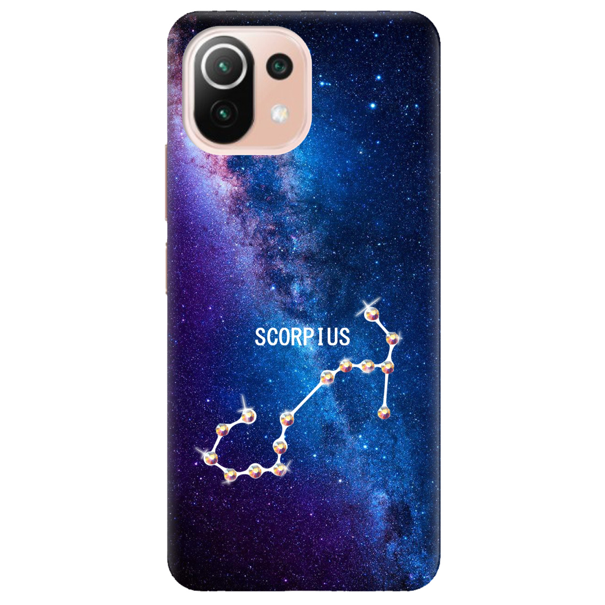 Чохол для Xiaomi Mi 11 lite Scorpius (Скорпіон) зі стразами - фото 1