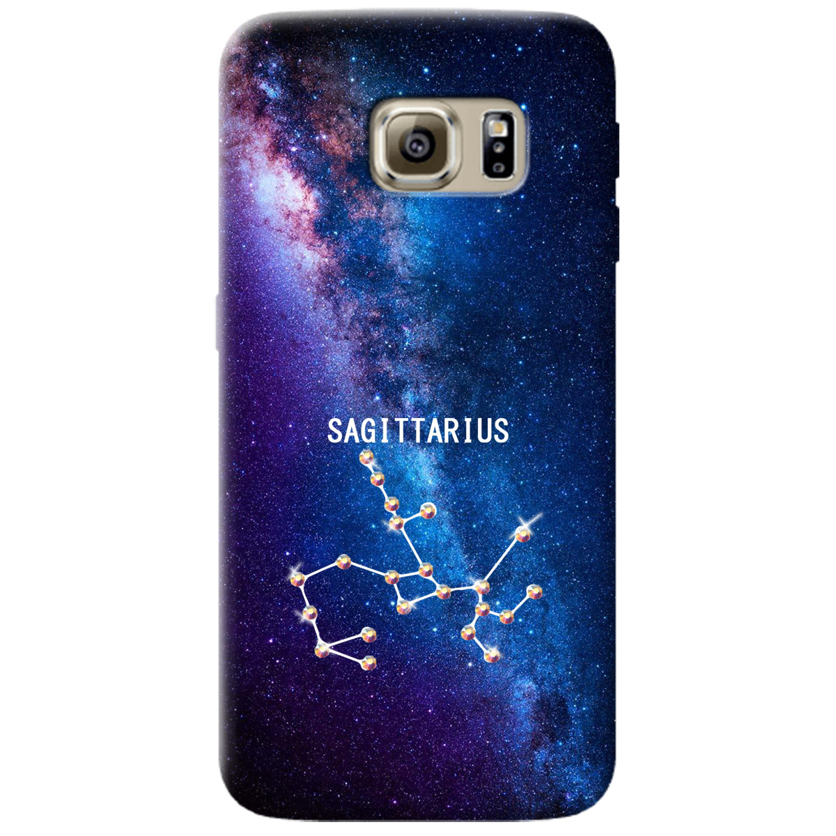 Чехол для Samsung Galaxy S6 Edge Sagittarius (Стрелец) со стразами - фото 1