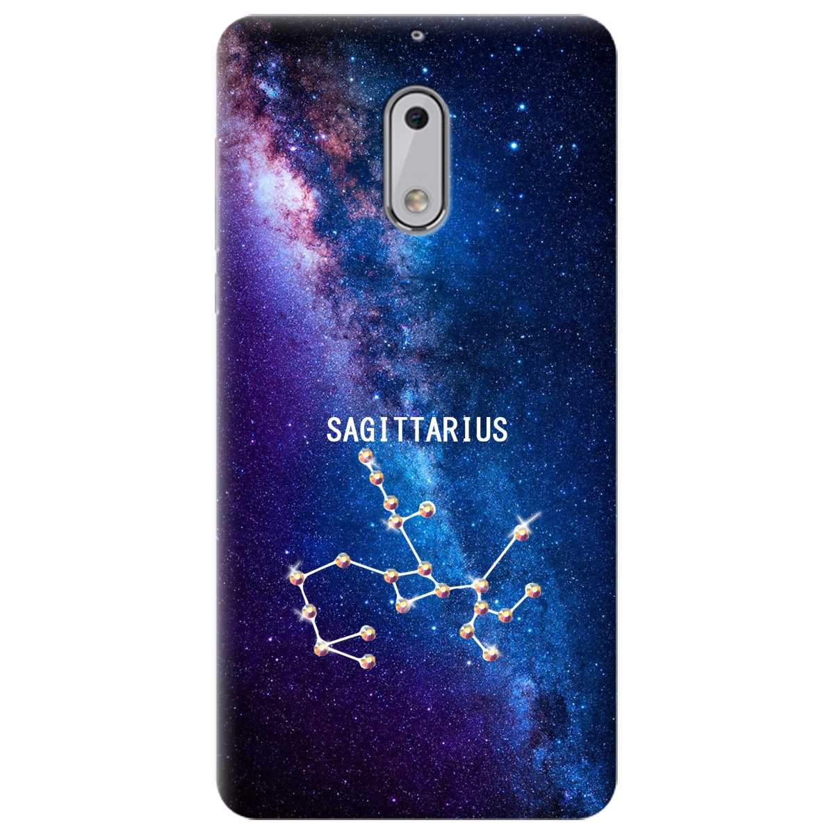 Чехол для Nokia 6 Sagittarius (Стрелец) со стразами - фото 1