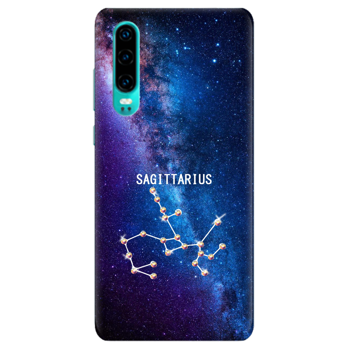Чехол для Huawei P30 Sagittarius (Стрелец) со стразами - фото 1