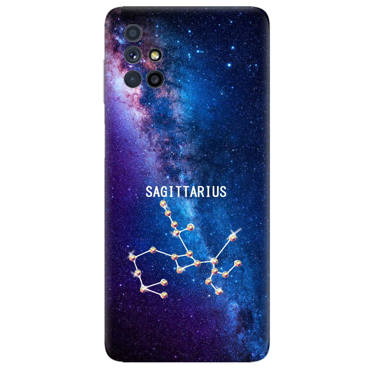 Чохол для Samsung Galaxy M51 Sagittarius (Стрілець) зі стразами - фото 1