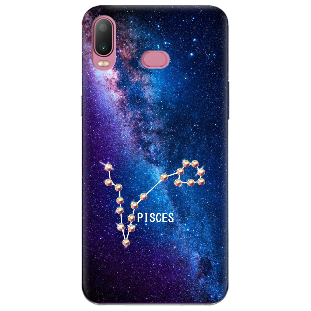 Чехол для Samsung Galaxy A6S 2018 Pisces (Рыбы) со стразами - фото 1