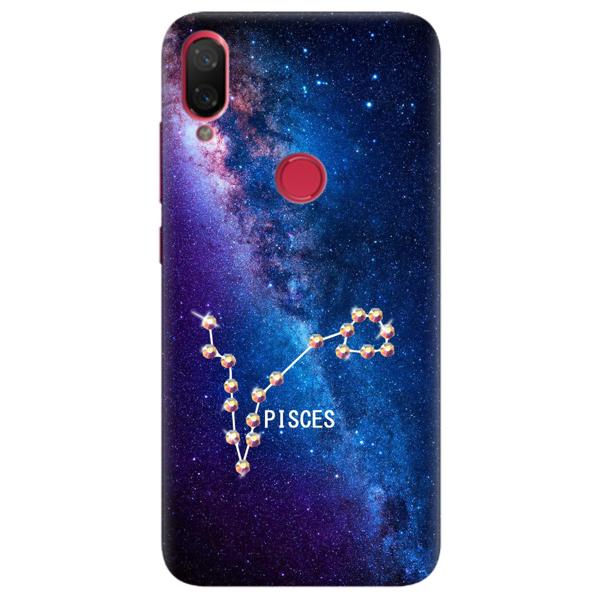 Чехол для Xiaomi Mi Play Pisces (Рыбы) со стразами - фото 1