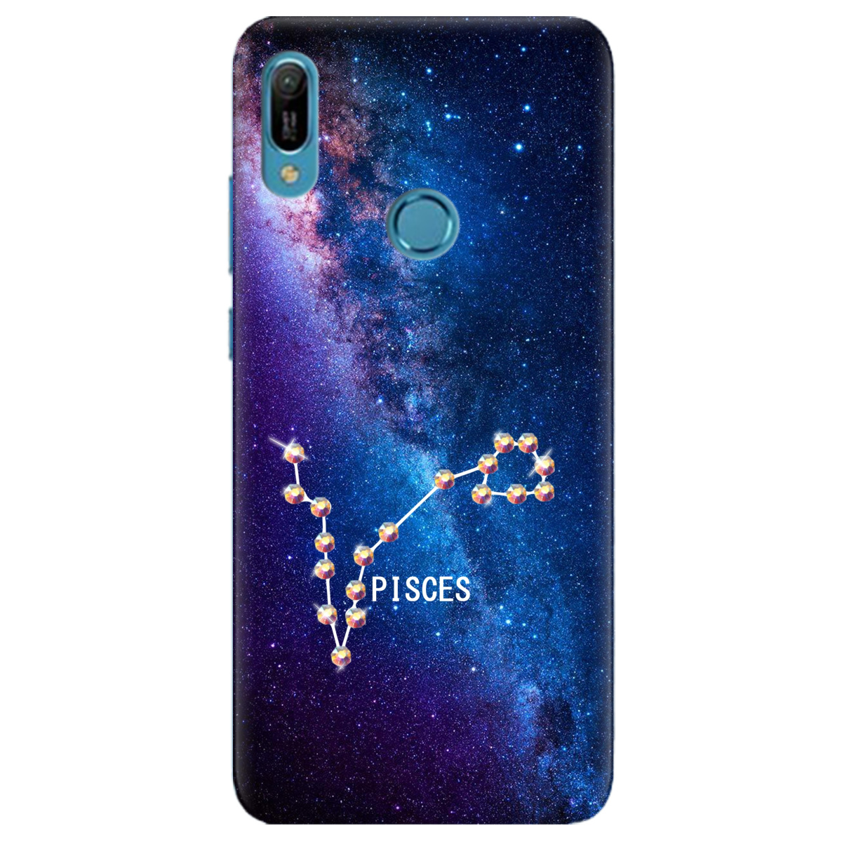 Чехол для Huawei Y6 Pro 2019 Pisces (Рыбы) со стразами - фото 1