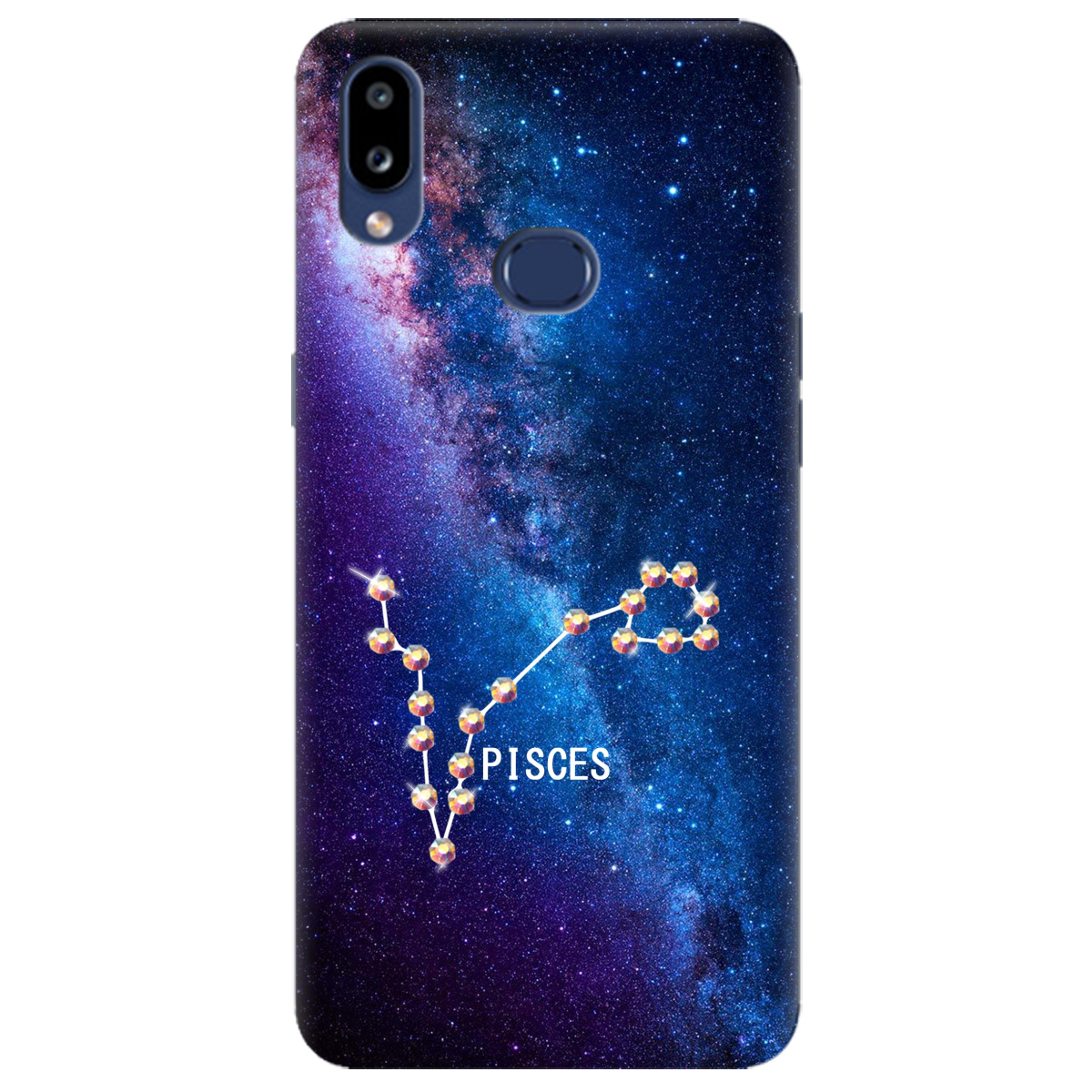 Чехол для Samsung Galaxy A10s Pisces (Рыбы) со стразами - фото 1