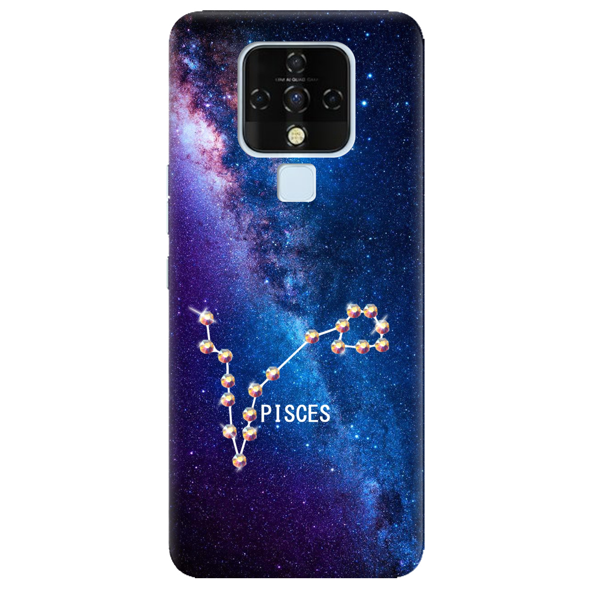 Чохол для Tecno Camon 16 SE Pisces (Риби) зі стразами - фото 1