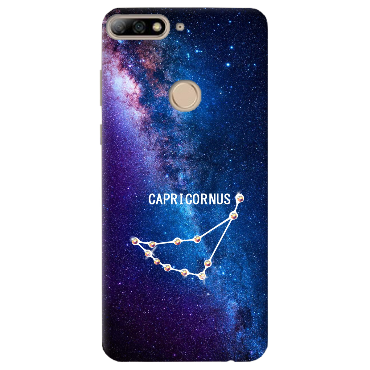 Чехол для Huawei Y7 Prime 2018 Capriconus (Козерог) со сразами - фото 1