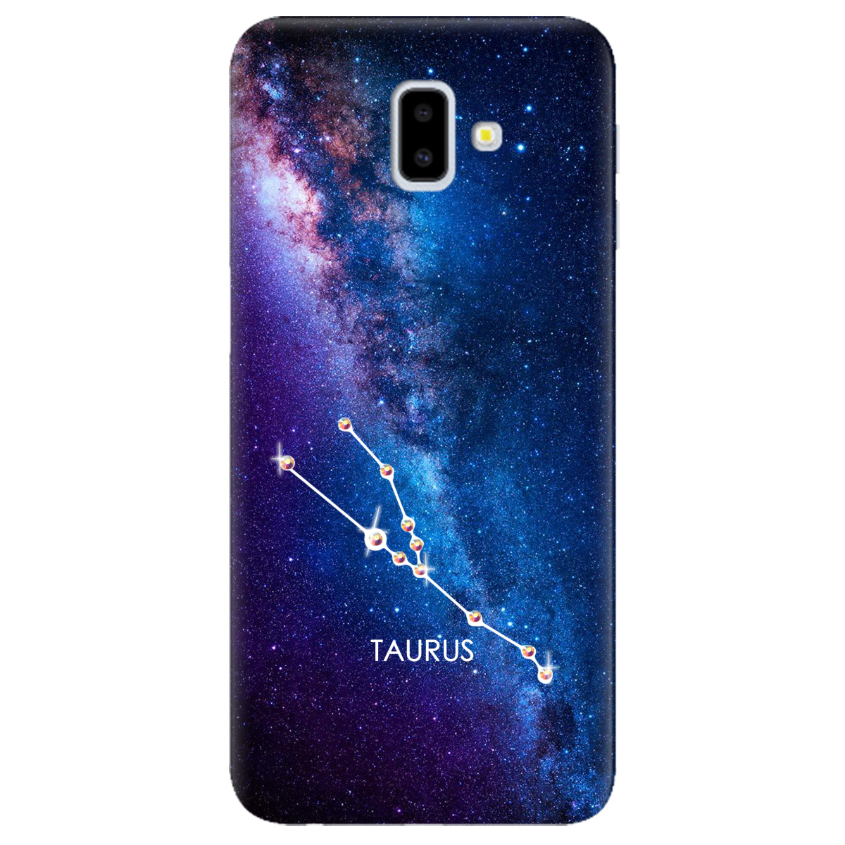 Чехол для Samsung Galaxy J6 Plus 2018 Taurus (Телец) со стразами - фото 1