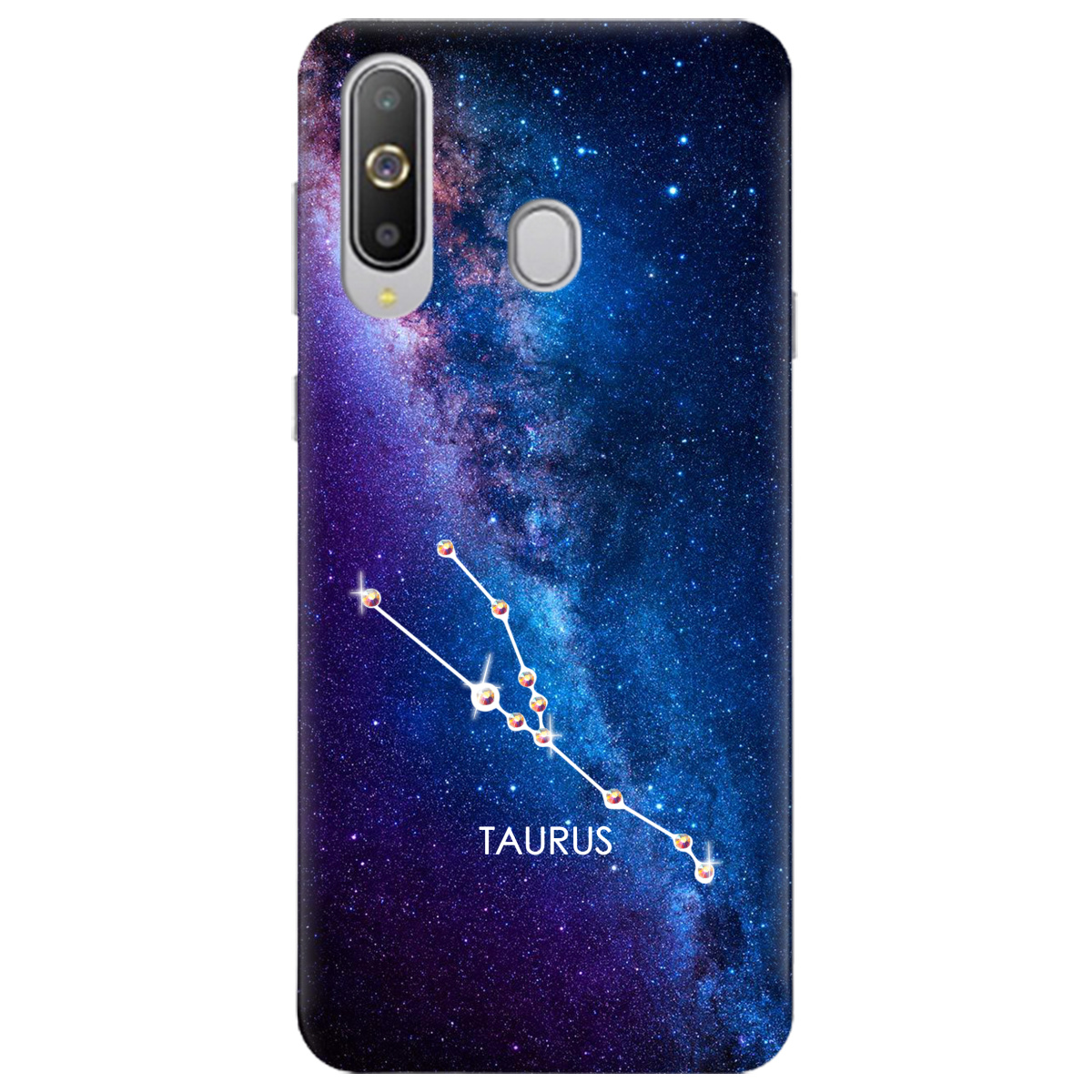 Чехол для Samsung Galaxy A8s Taurus (Телец) со стразами - фото 1