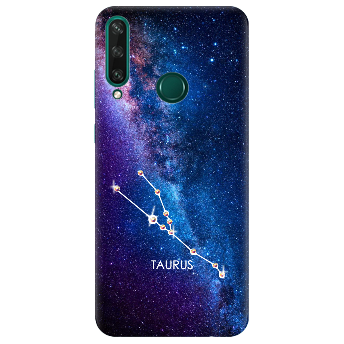 Чехол для Huawei Y6p Taurus (Телец) со стразами - фото 1