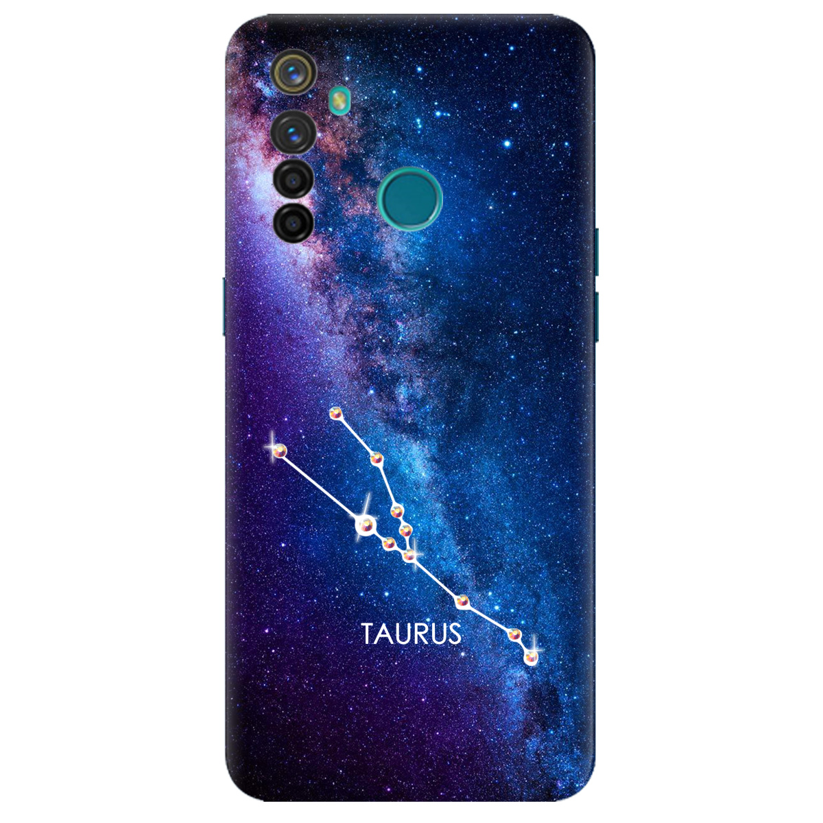 Чохол для Realme 5 Pro Taurus (Телець) зі стразами - фото 1