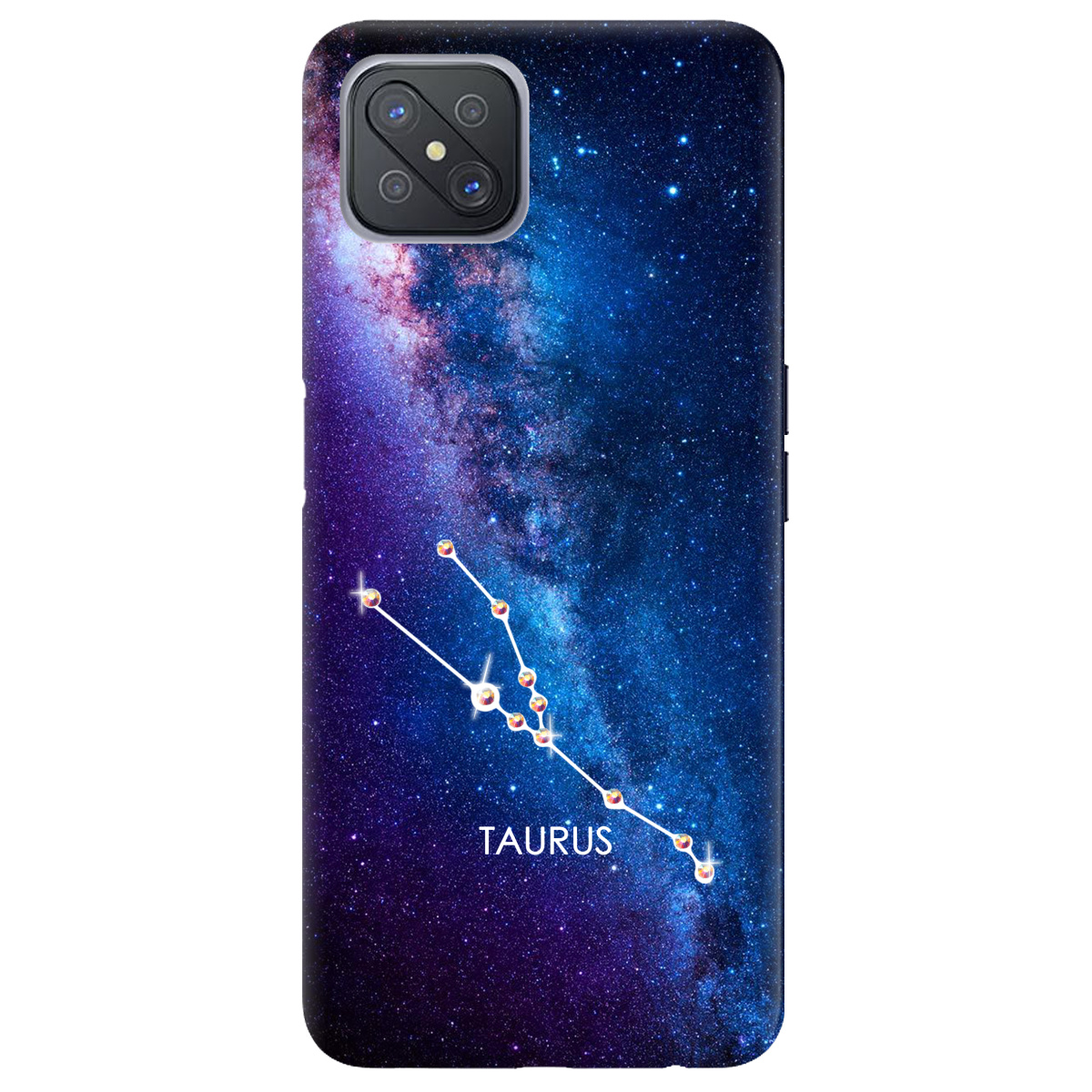 Чехол для Oppo A92s Taurus (Телец) со стразами - фото 1