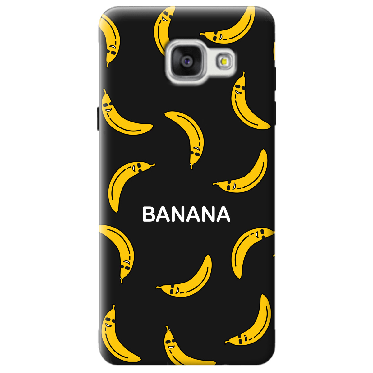Чехол для Samsung Galaxy A5 2016 черный матовый soft touch Bananas - фото 1