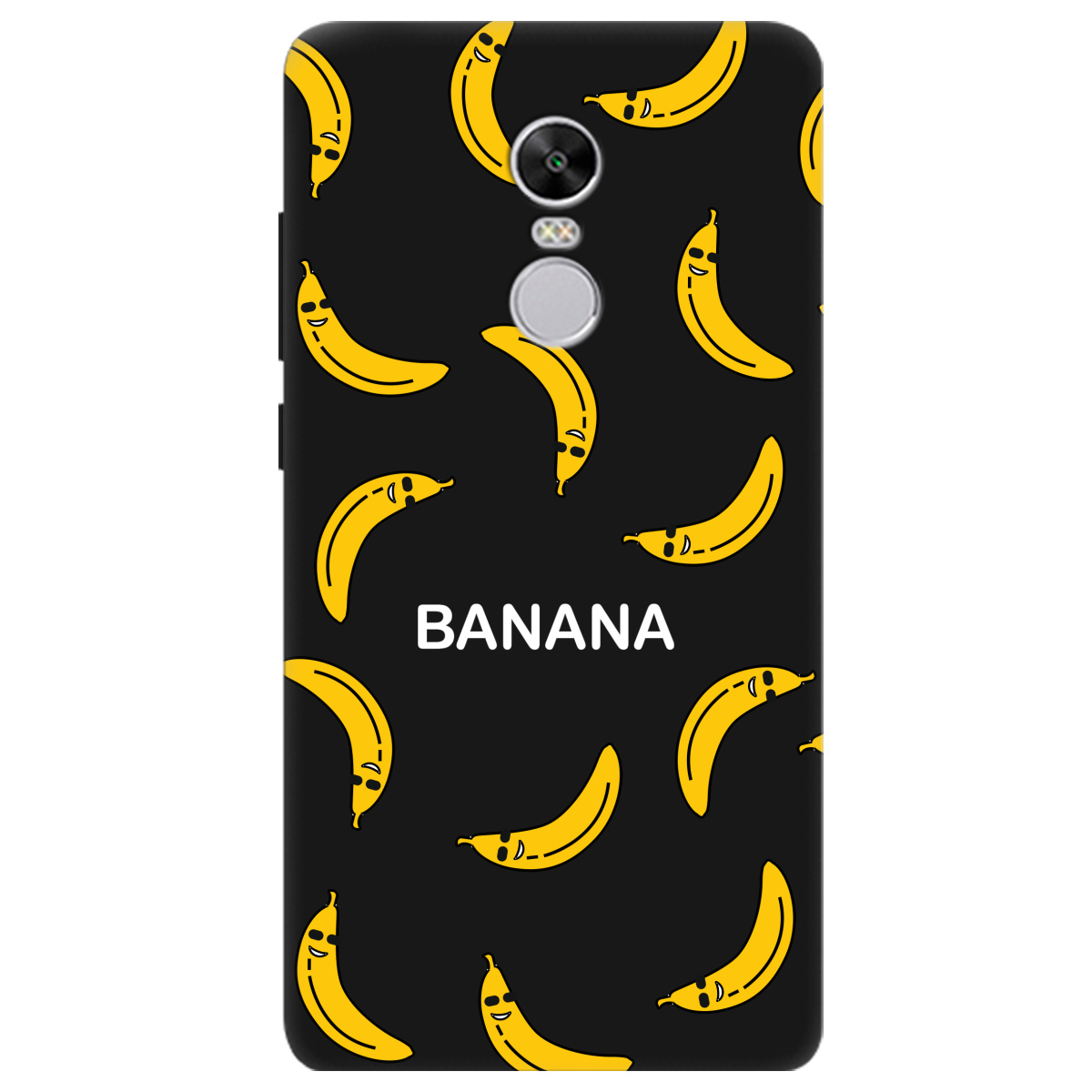 Чехол для Xiaomi Redmi Note 4X черный матовый soft touch Bananas - фото 1