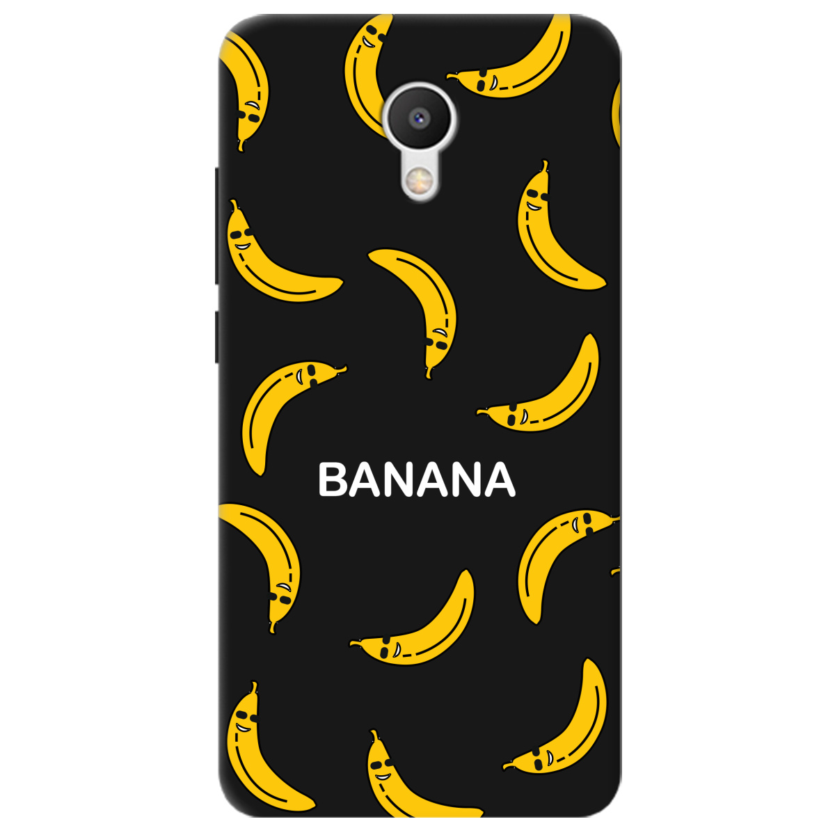 Чехол для Meizu M6 черный матовый soft touch Bananas - фото 1