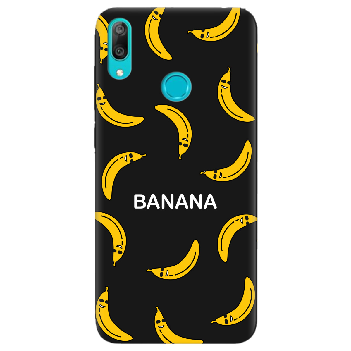 Чохол для Huawei Y7 2019 чорний матовий soft touch Bananas - фото 1