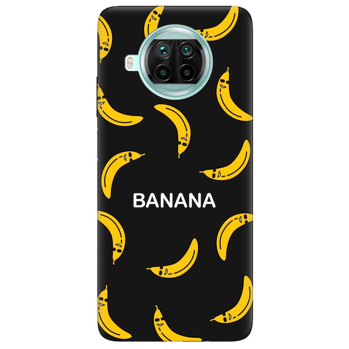 Чехол для Xiaomi Mi 10T Lite черный матовый soft touch Bananas - фото 1