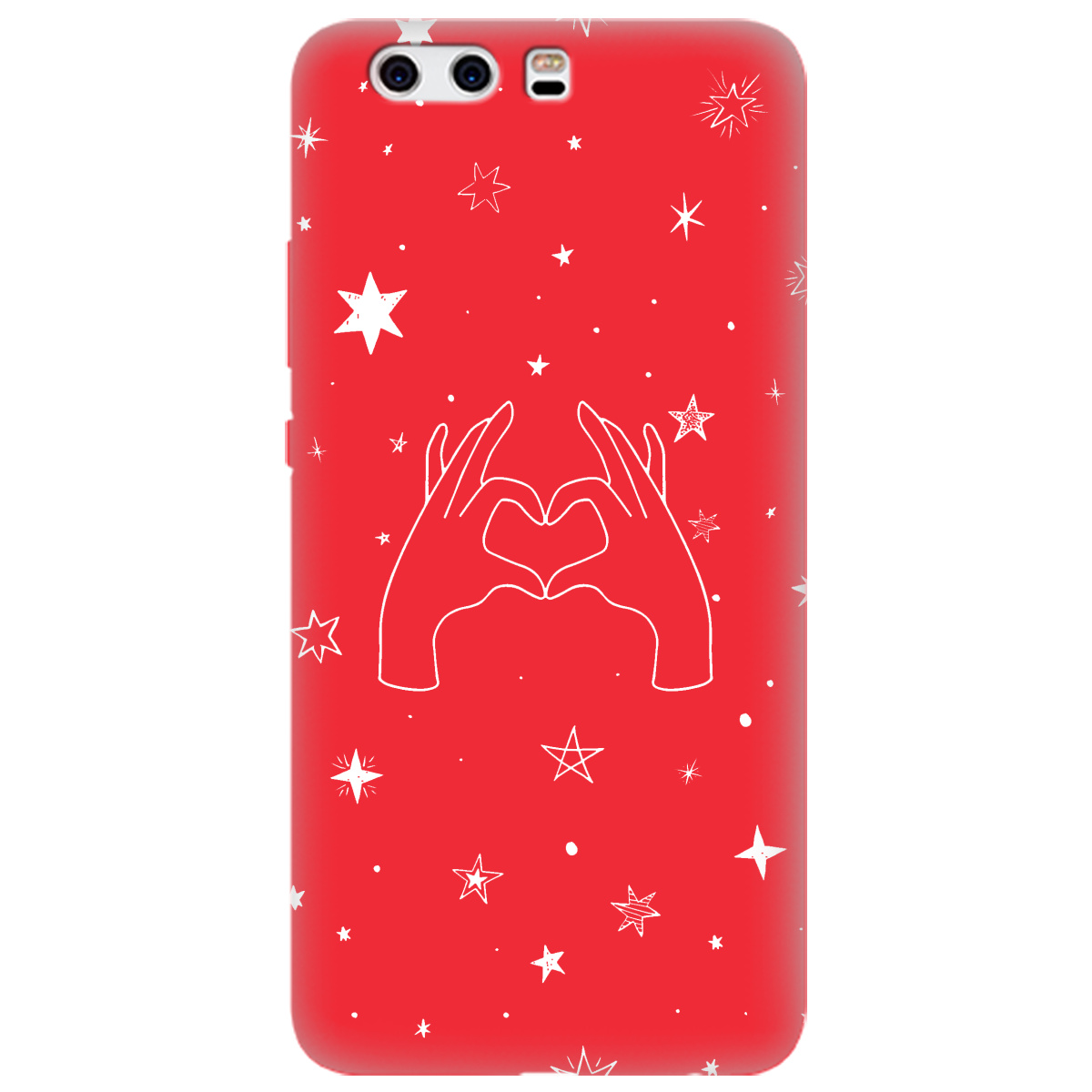 Чехол для Huawei P10 Plus ярко-красный матовый soft touch Create - фото 1