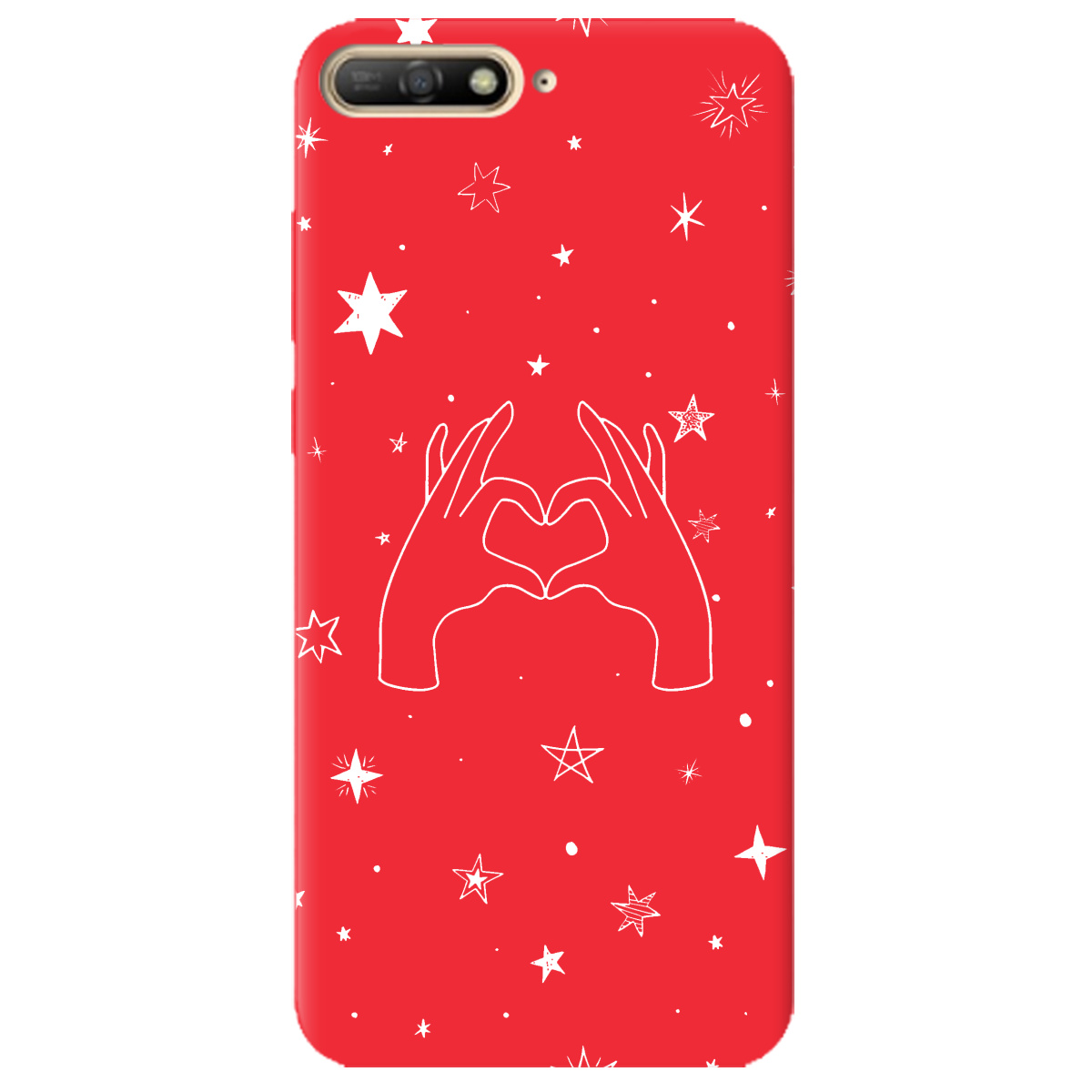 Чехол для Huawei Y6 2018 ярко-красный матовый soft touch Create - фото 1