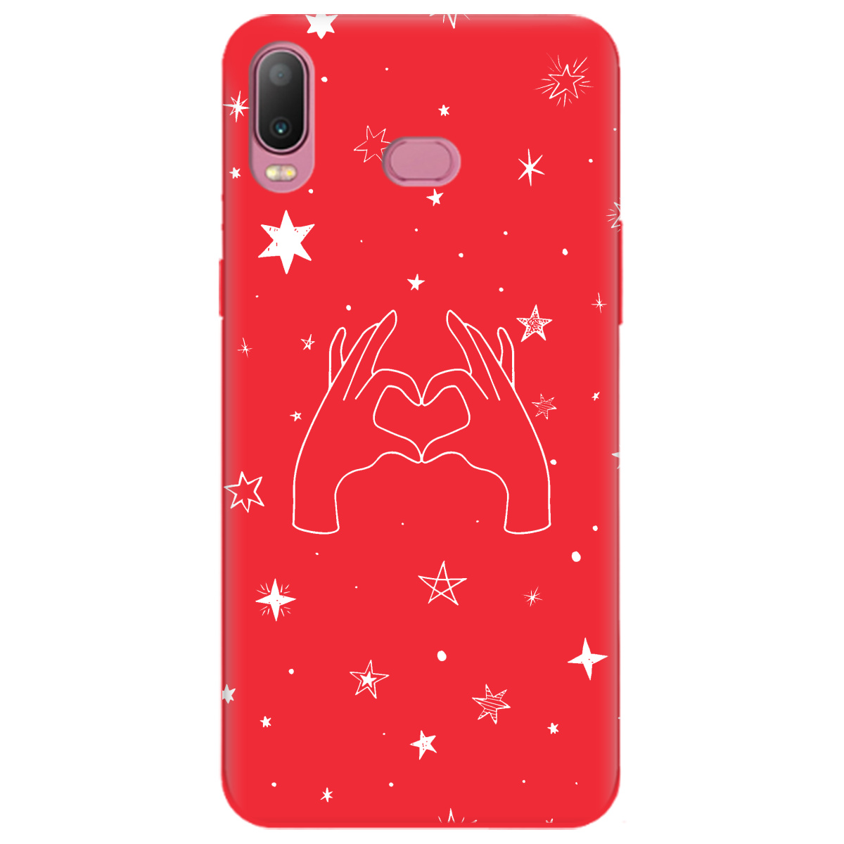 Чехол для Samsung Galaxy A6S 2018 ярко-красный матовый soft touch Create - фото 1