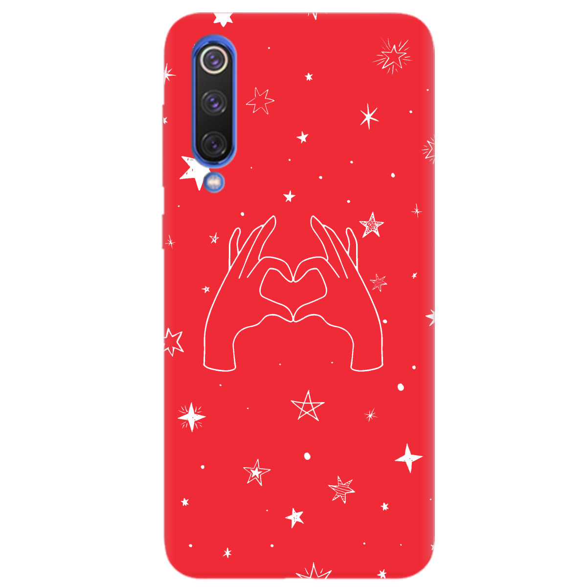 Чехол для Xiaomi Mi 9 ярко-красный матовый soft touch Create - фото 1