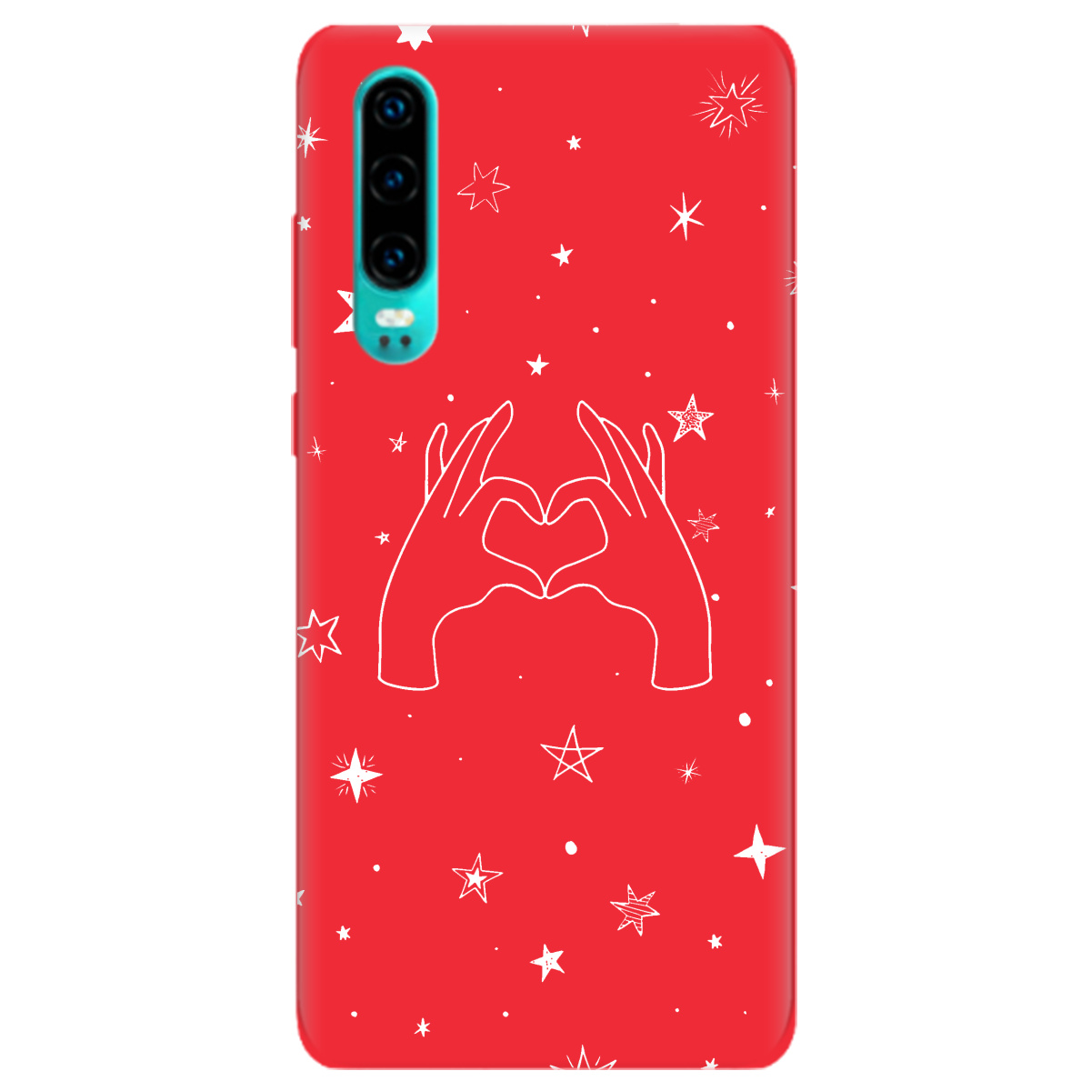 Чохол для Huawei P30 яскраво-червоний матовий soft touch Create - фото 1