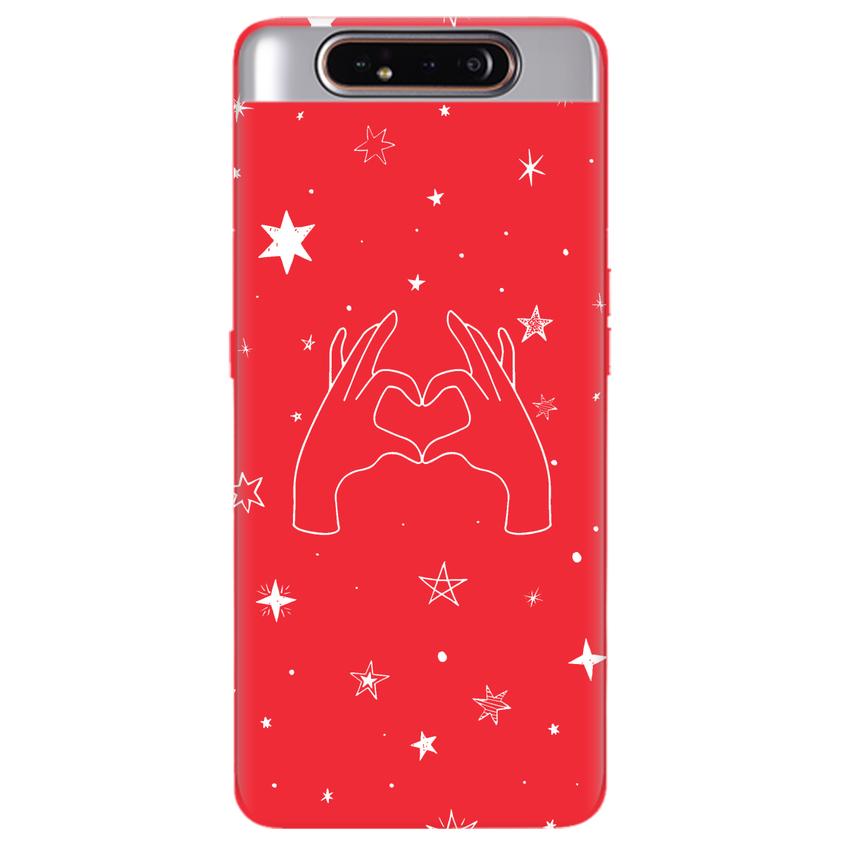 Чехол для Samsung Galaxy A80 ярко-красный матовый soft touch Create - фото 1