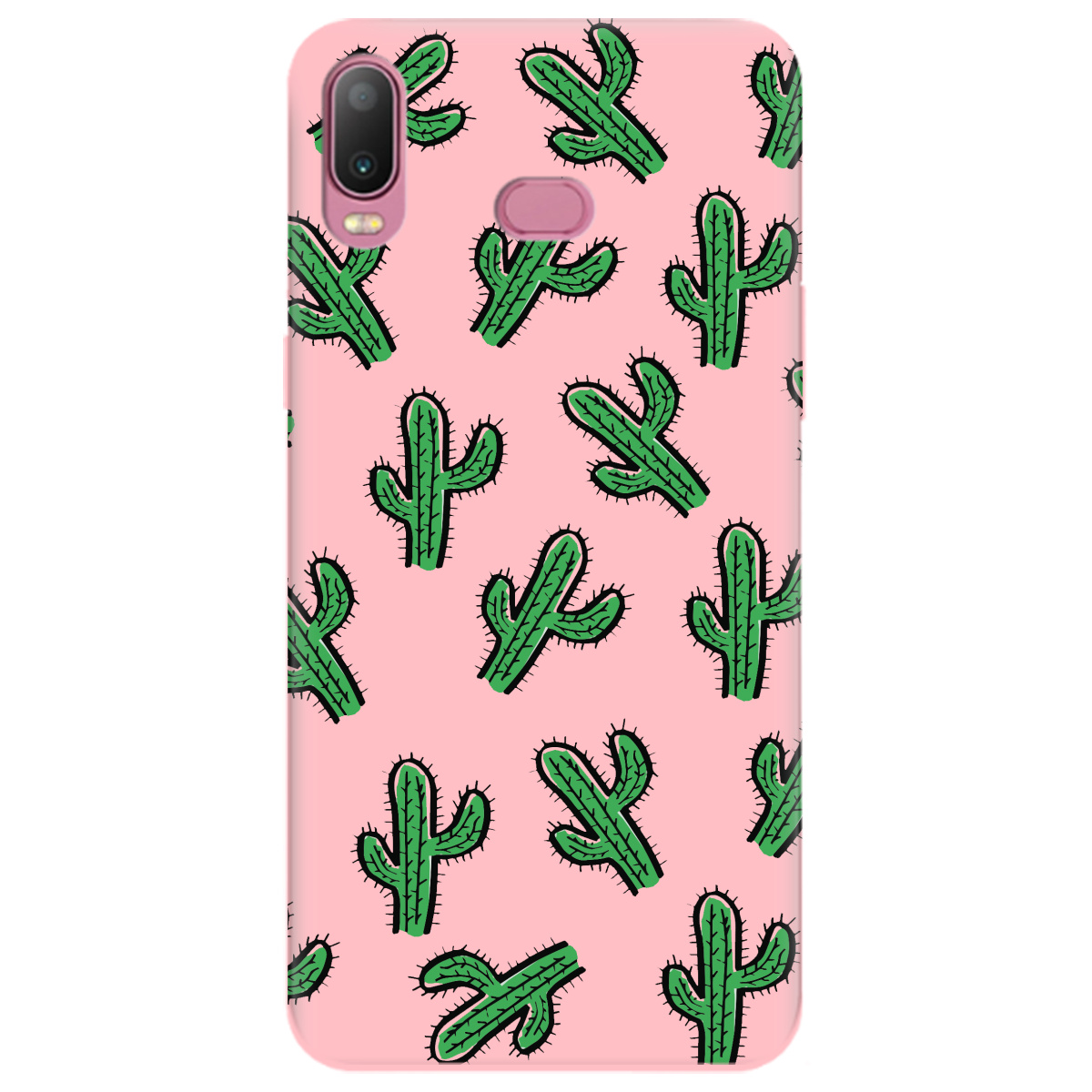 Чехол для Samsung Galaxy A6S 2018 нежно-розовый матовый soft touch Mexico - фото 1