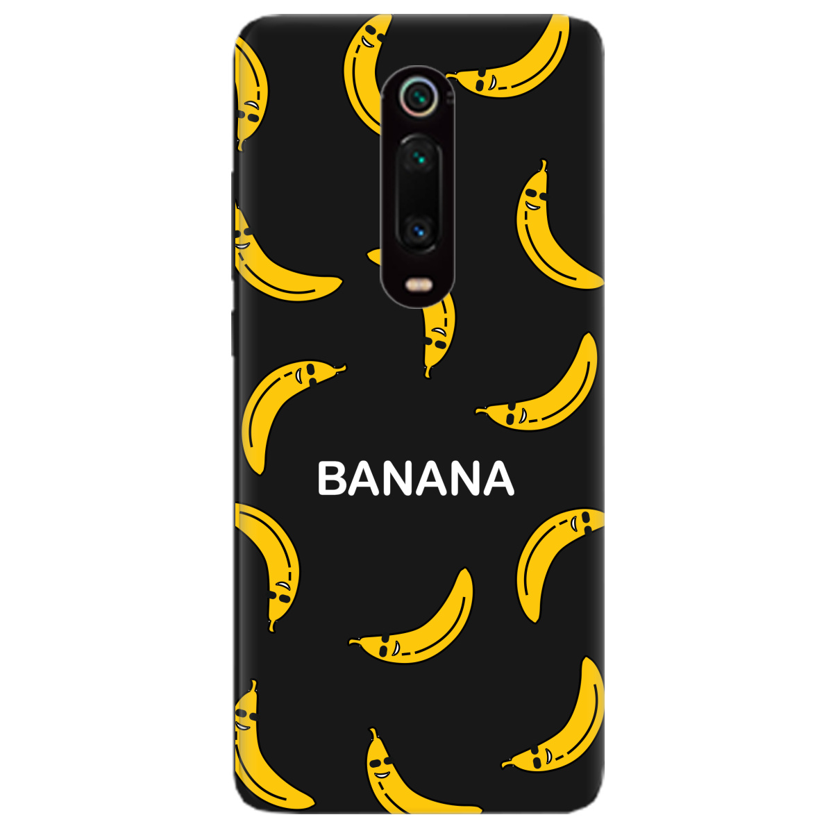 Чехол для Xiaomi Mi 9T черный матовый soft touch Bananas - фото 1