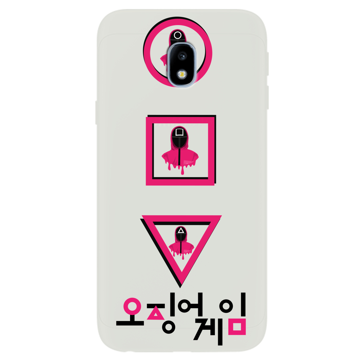 Чохол для Samsung Galaxy J3 2017 напівпрозорий матовий soft touch Гра в Кальмара - фото 1