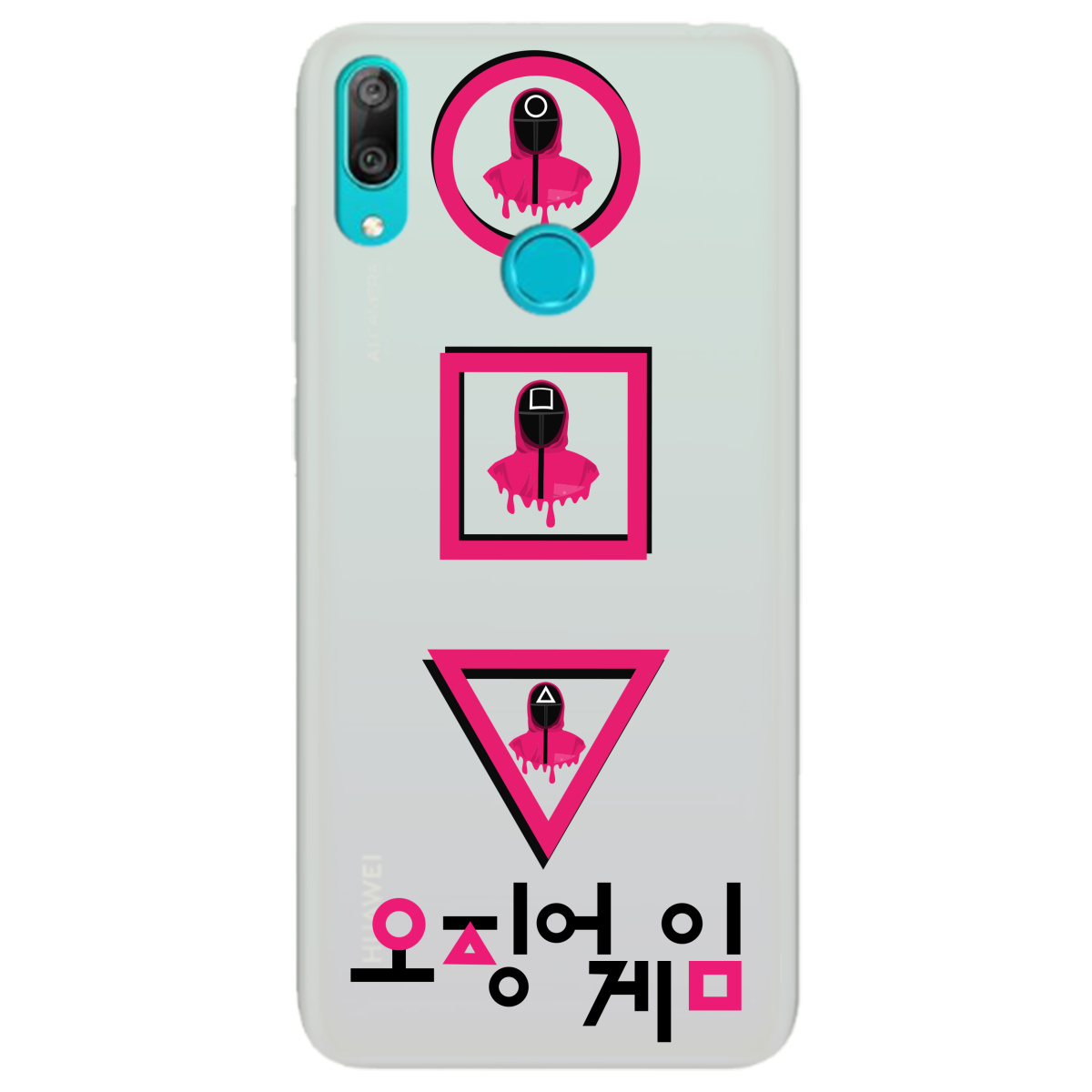 Чохол для Huawei Y7 2019 напівпрозорий матовий soft touch Гра в Кальмара - фото 1