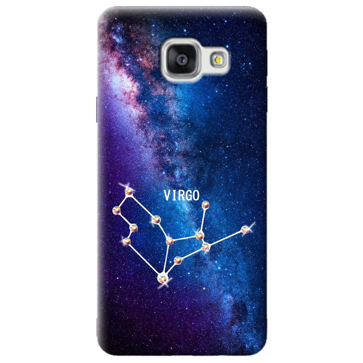 Чехол для Samsung Galaxy A3 2016 Virgo (Дева) со стразами - фото 1
