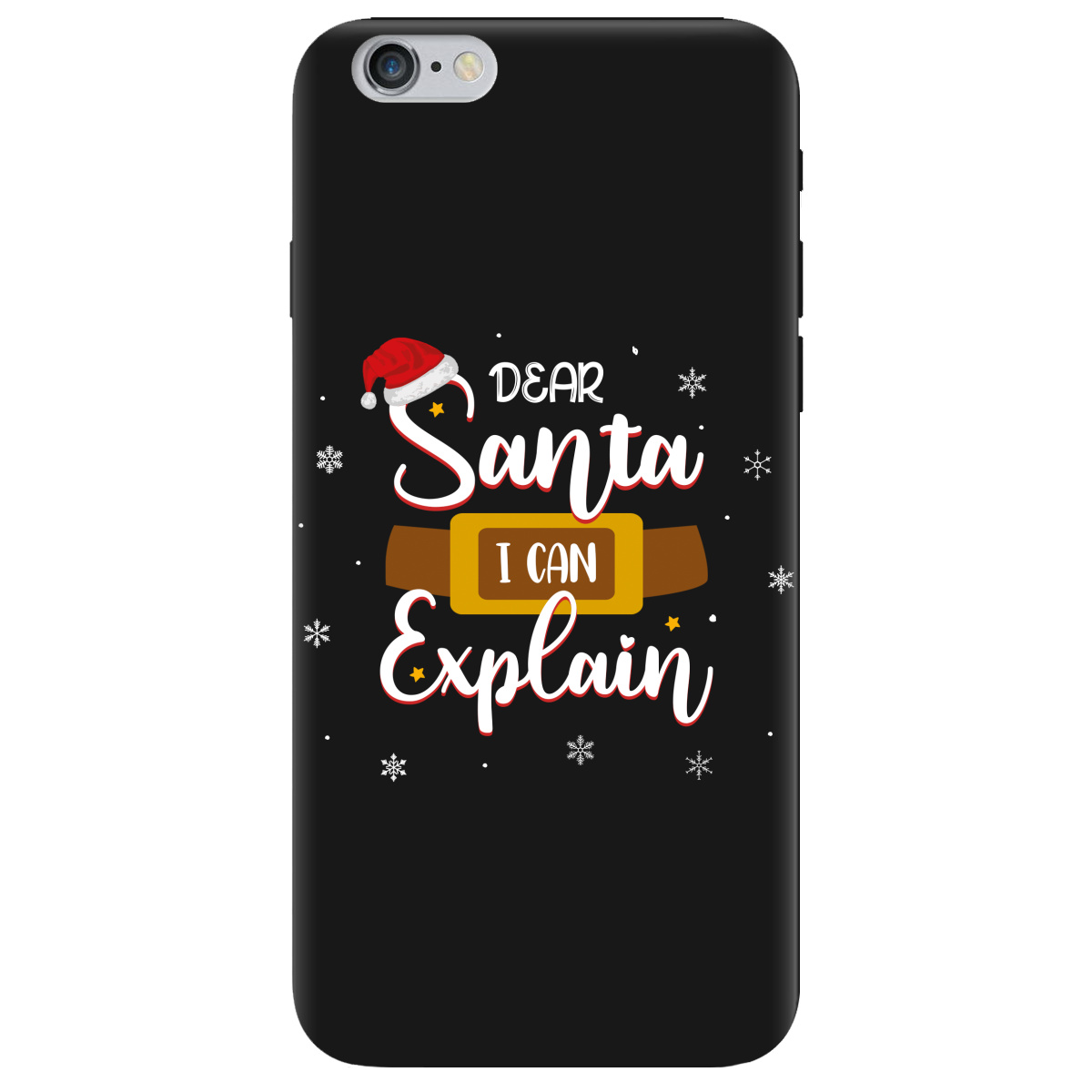 Чохол для Apple iPhone 6 Plus / 6S Plus чорний матовий soft touch Dear Santa - фото 1