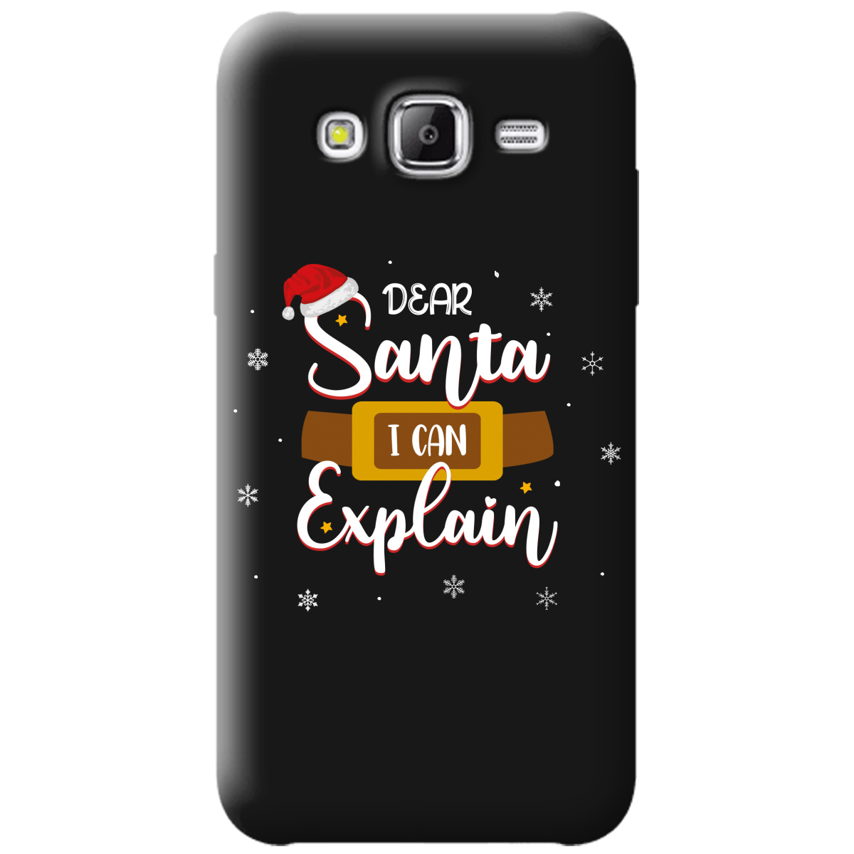 Чохол для Samsung Galaxy J5 2015 чорний матовий soft touch Dear Santa - фото 1