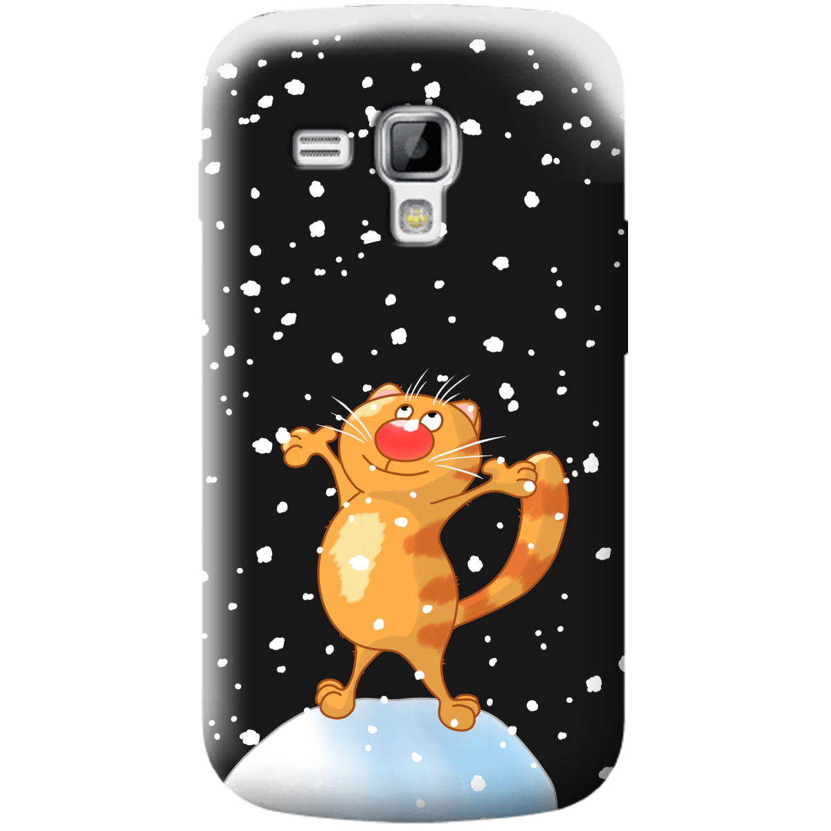 Чохол для Samsung Galaxy S Duos S7562 чорний матовий soft touch By Happy - фото 1
