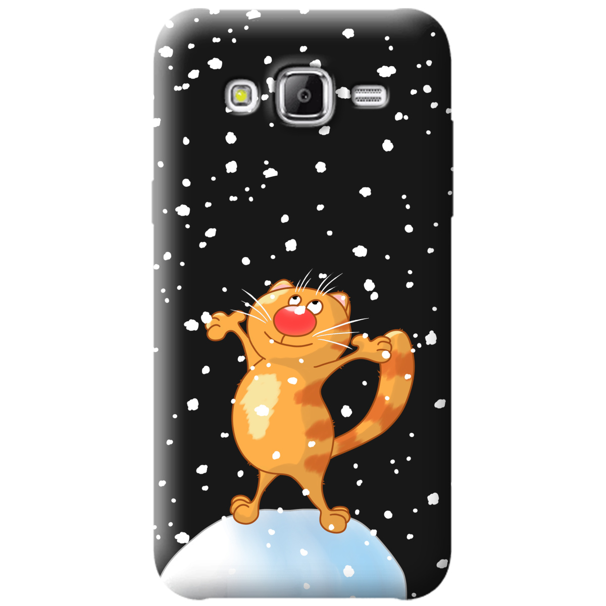 Чехол для Samsung Galaxy J5 2015 черный матовый soft touch By Happy - фото 1
