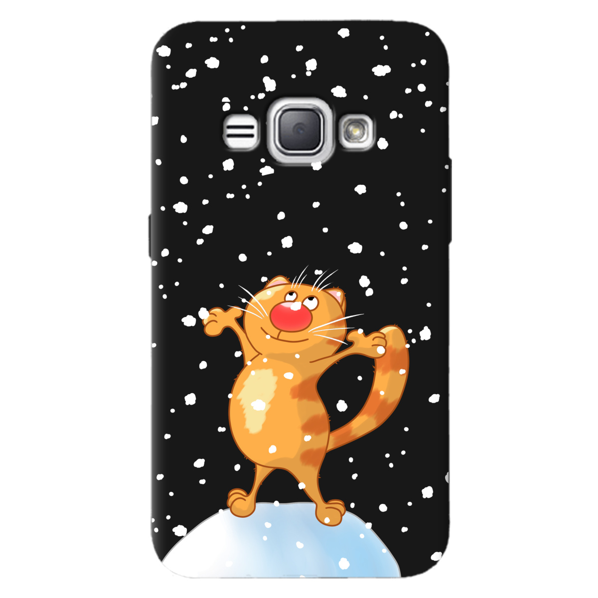 Чохол для Samsung Galaxy J1 2016 чорний матовий soft touch By Happy - фото 1