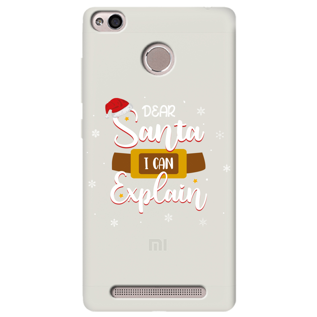 Чехол для Xiaomi Redmi 3S Pro / Prime полупрозрачный матовый soft touch Dear Santa - фото 1