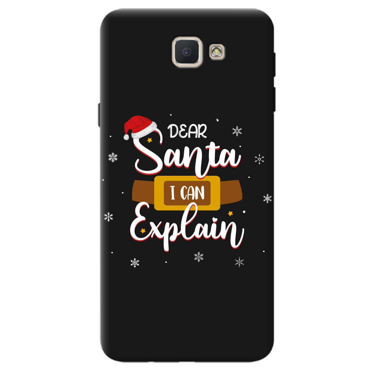 Чохол для Samsung Galaxy J5 Prime чорний матовий soft touch Dear Santa - фото 1