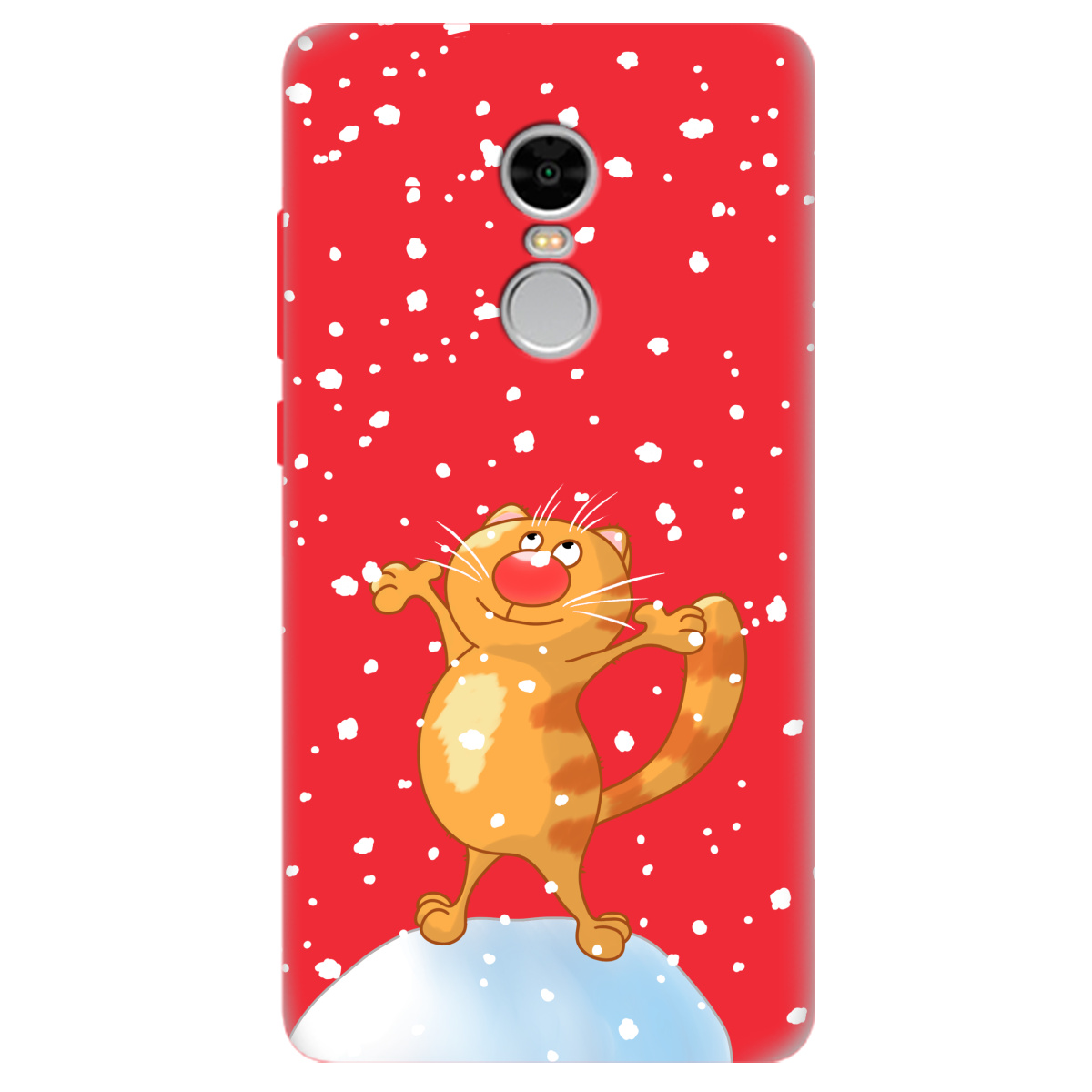 Чехол для Xiaomi Redmi Note 4 ярко-красный матовый soft touch By Happy - фото 1