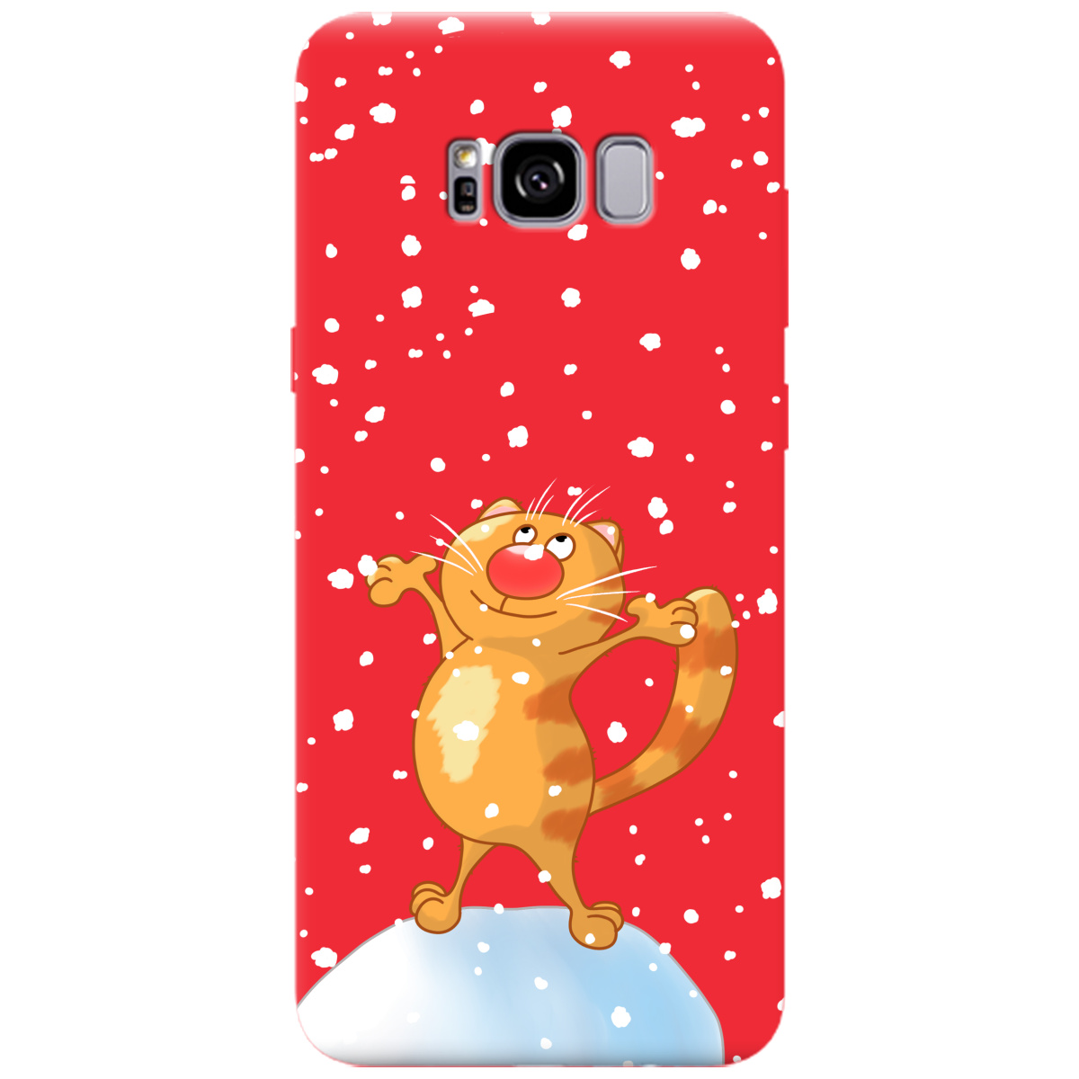 Чохол для Samsung Galaxy S8 Plus яскраво-червоний матовий soft touch By Happy - фото 1