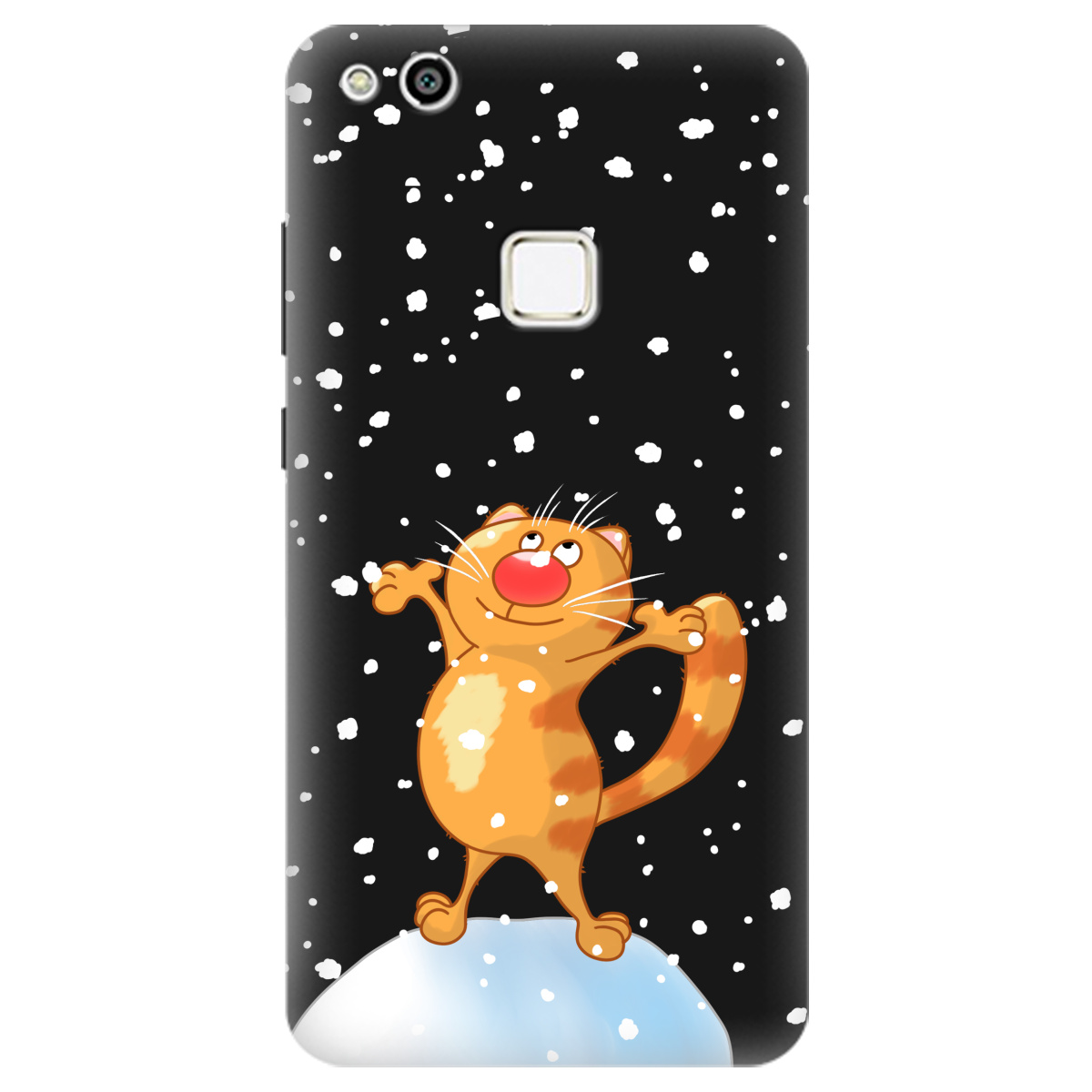 Чехол для Huawei P10 Lite черный матовый soft touch By Happy - фото 1