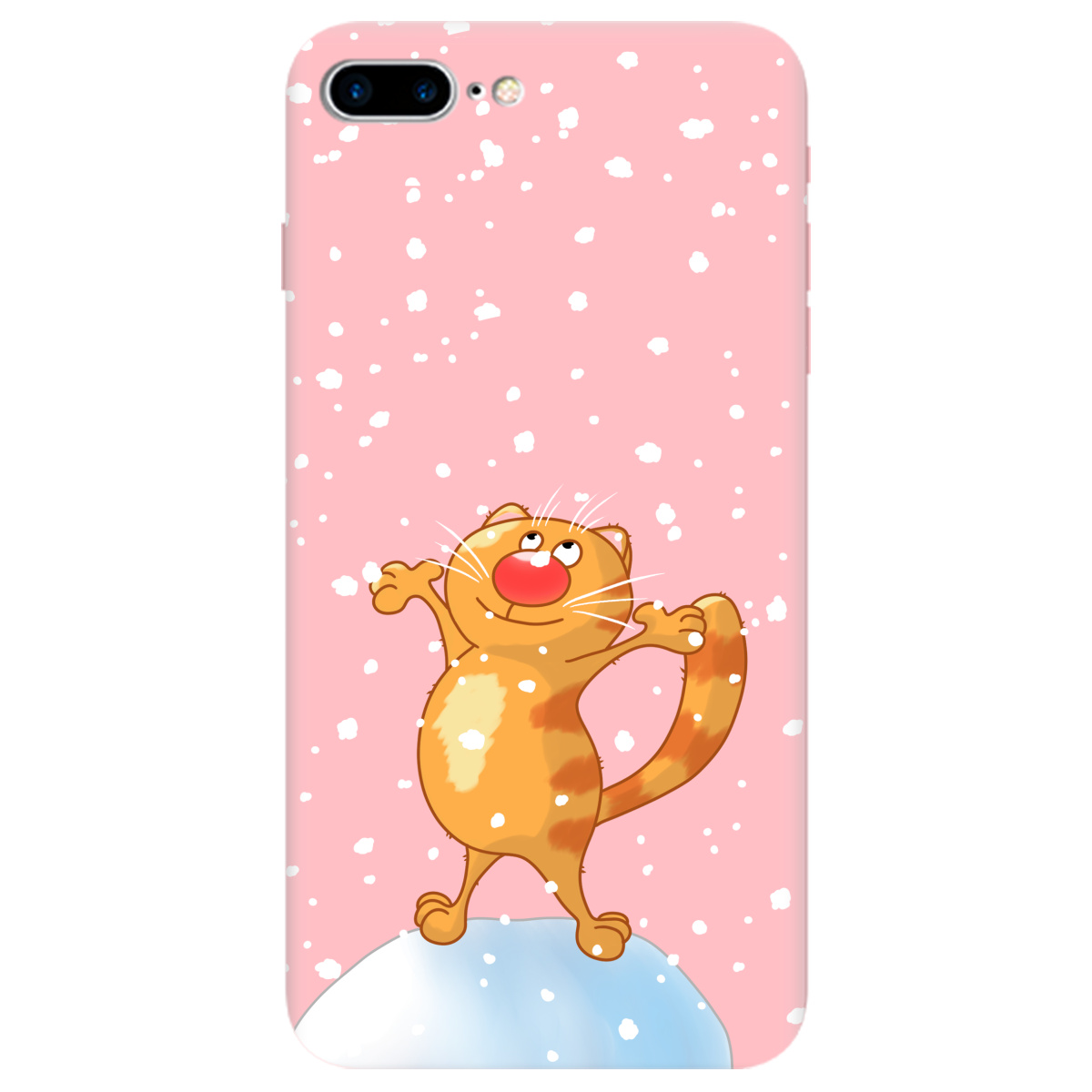 Чехол для Apple iPhone 8 Plus нежно-розовый матовый soft touch By Happy - фото 1