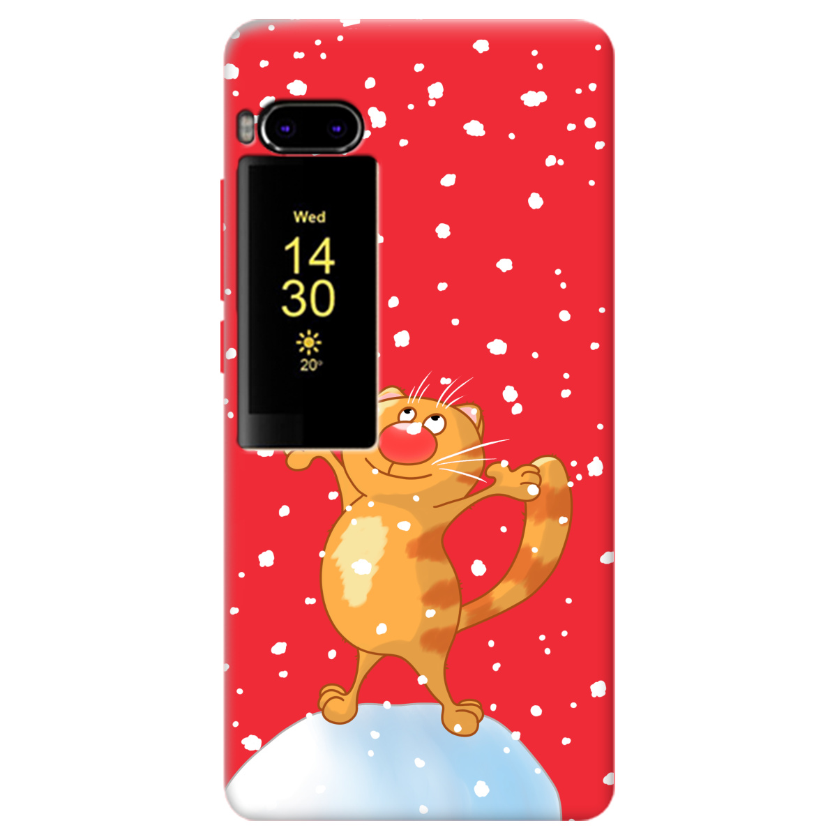 Чехол для Meizu Pro 7 ярко-красный матовый soft touch By Happy - фото 1