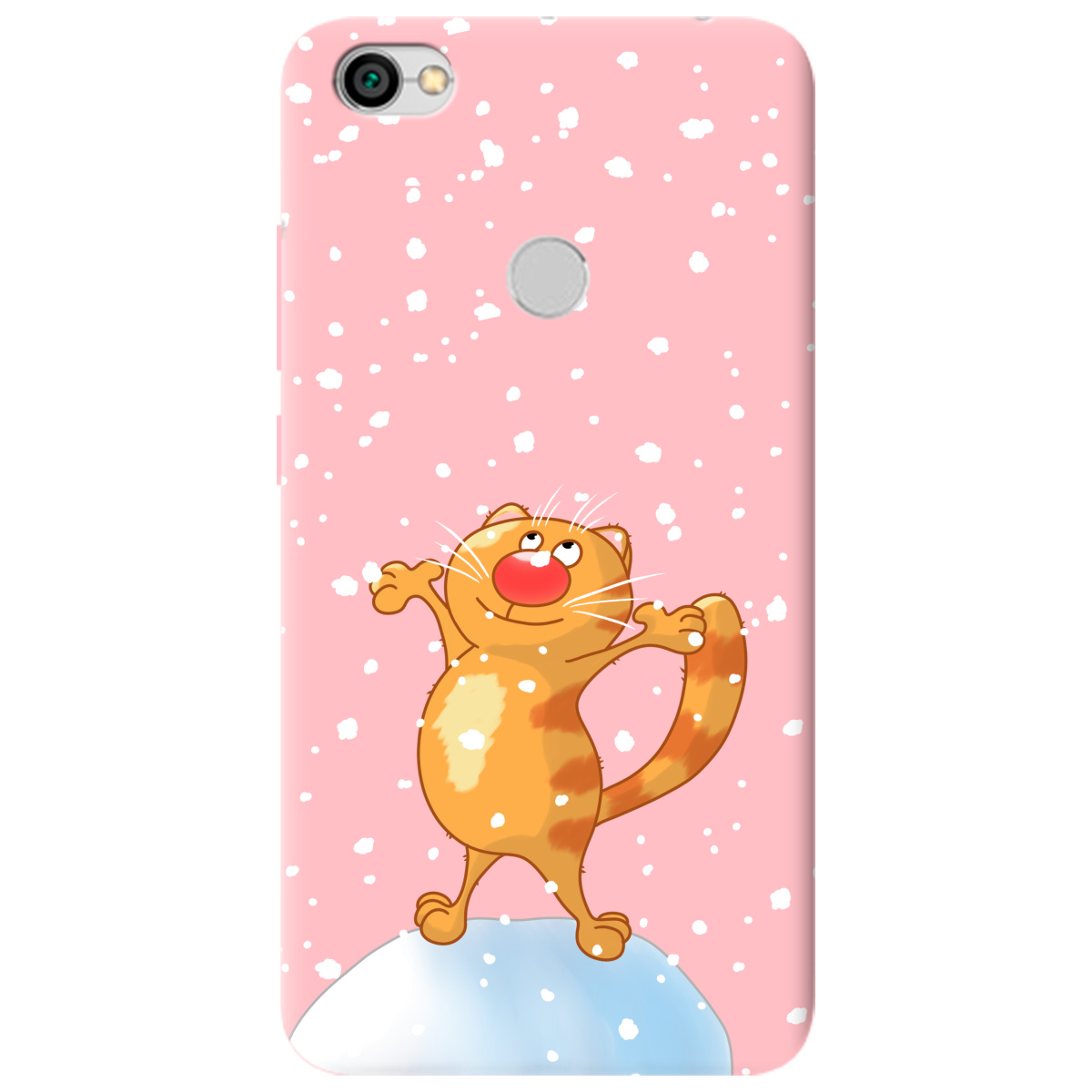 Чехол для Xiaomi Redmi Note 5A Prime нежно-розовый матовый soft touch By Happy - фото 1