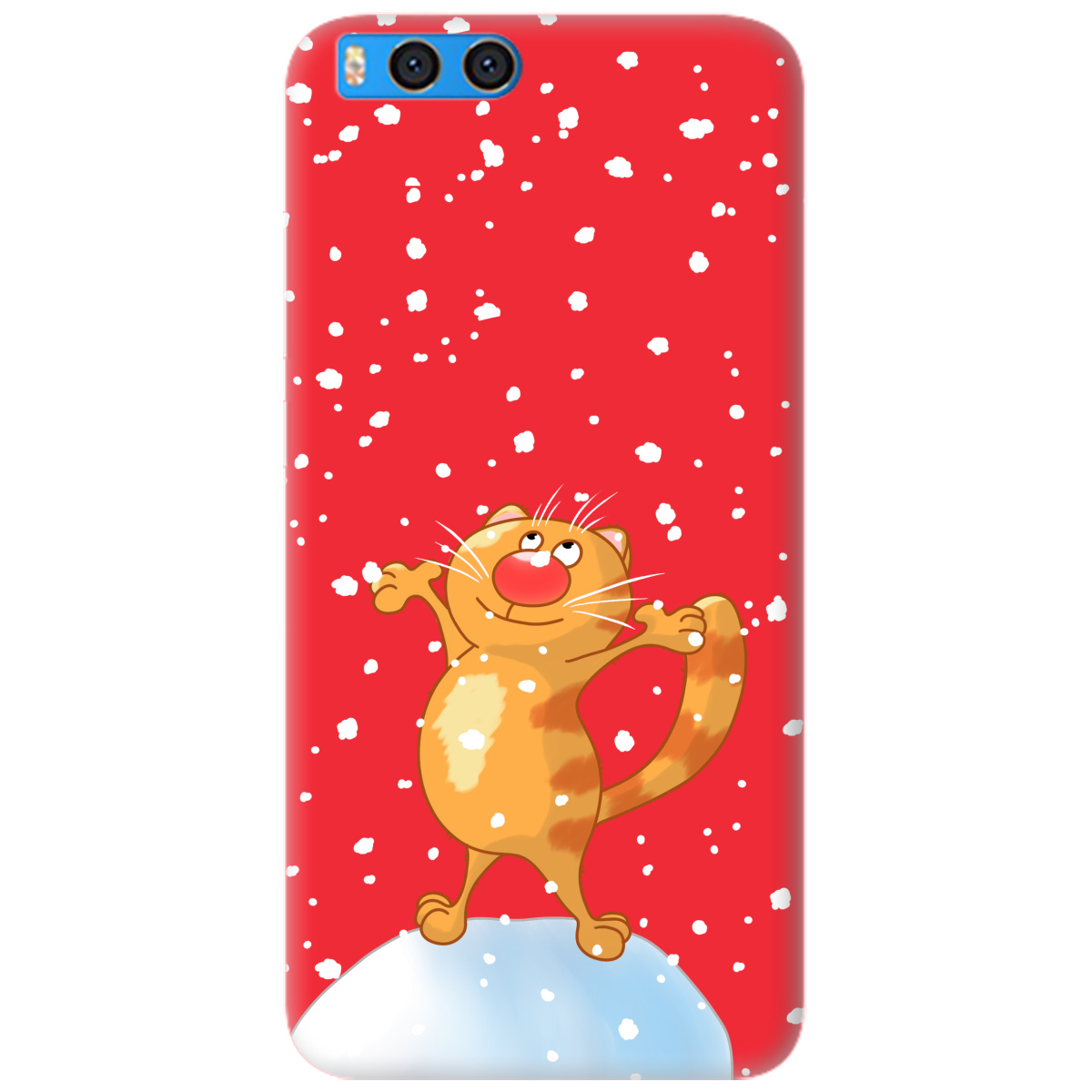 Чехол для Xiaomi Mi Note 3 ярко-красный матовый soft touch By Happy - фото 1